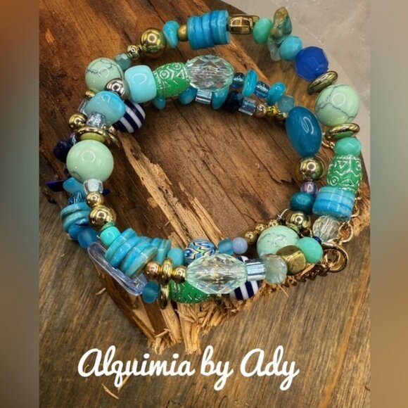 Alquimia Blue and Gold Bracelet - Picture 3 of 3